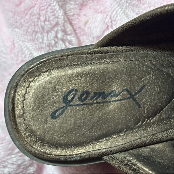 gomoX Western Mule Heels Brown Faux Leather Cowboy Slip On Size 7 - Picture 6 of 9